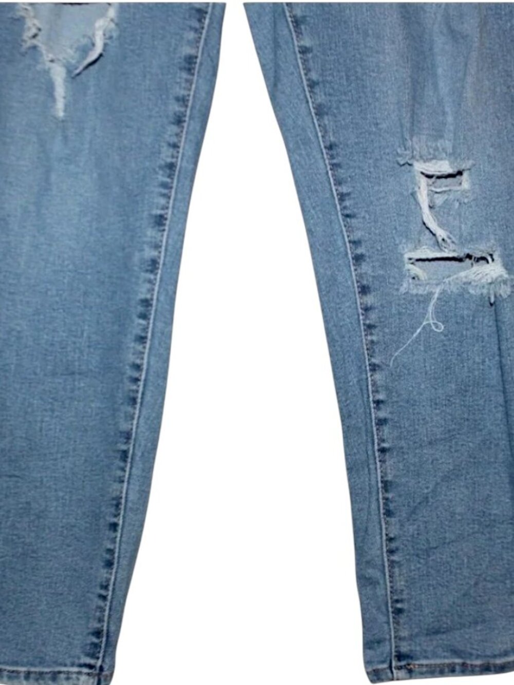 Levis SilverTab High Waisted Cropped Mom Jeans 29 Distressed Stretch Ankle - Picture 9 of 12